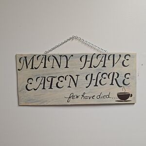 Rustic White Kitchen Wall Sign